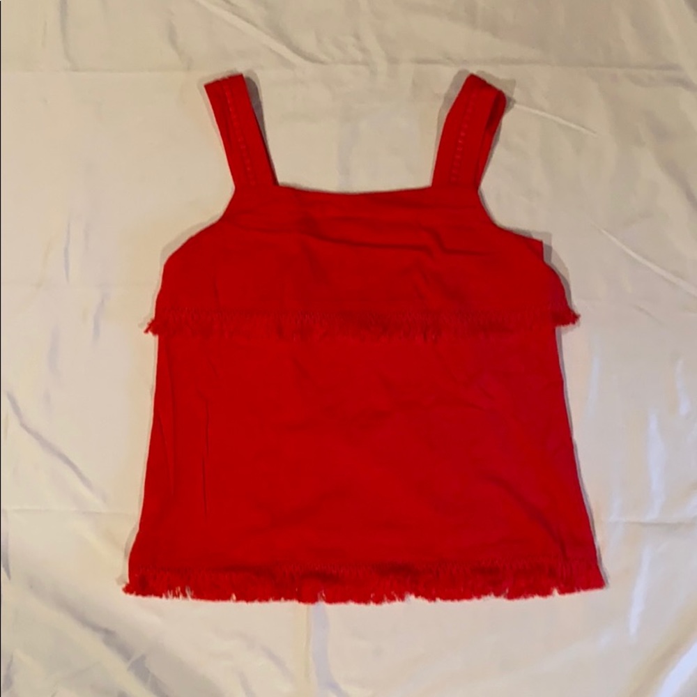 J.Crew // Size Small // Red Fringe Tank Top